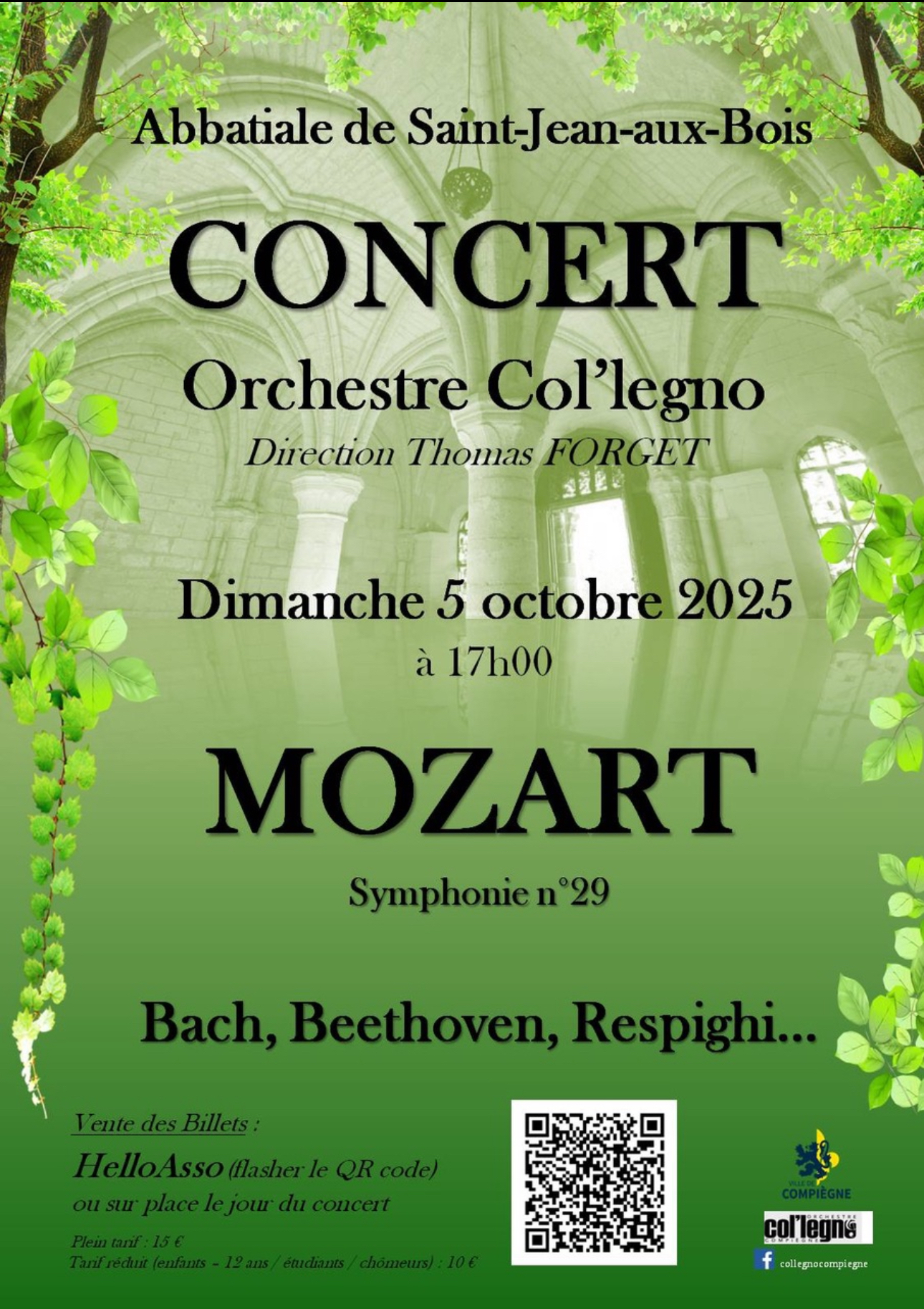 Affiche du concert Col'legno du 10 oct. 2025